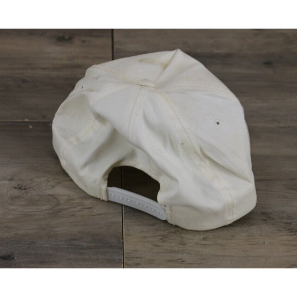 VINTAGE YoungAn Hat Trucker Farmer Snap Back Hat Cap White Embroidered - Picture 5 of 9